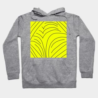 yellow black lines abstract design pattern Hoodie